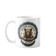 Reine Lionne. Tasse à café du Pays de Galles