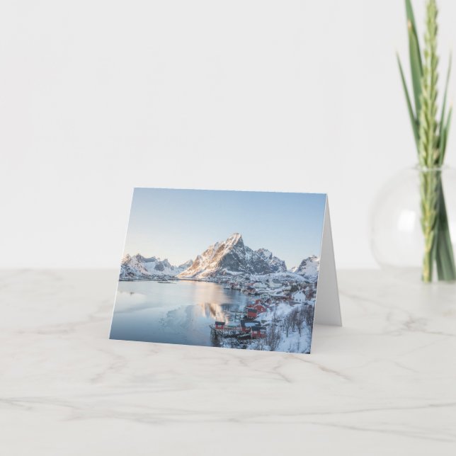 Reine Lofoten Norwegen Karte (Vorderseite)