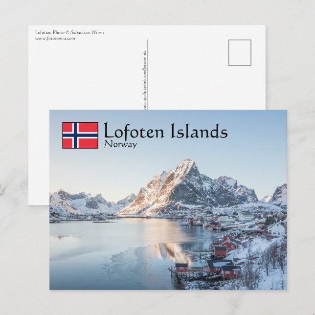 Reine Lofoten Norwegen Postkarte (Vorne/Hinten)