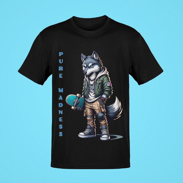 Reine Madness Teen Wolf Skateboarder Graphic Men's T-Shirt (Von Creator hochgeladen)