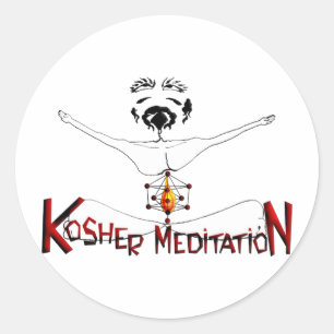 Reine Meditation Runder Aufkleber