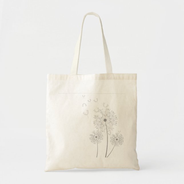 Reine moderne Blumenkunst des Löwenzahns Tragetasche (Vorne)