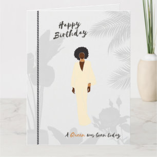 Reine noire   Carte de voeux d'anniversaire