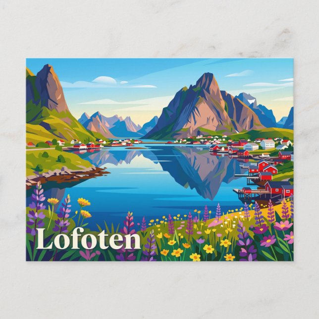 Reine Norwegen Postkarte (Vorderseite)