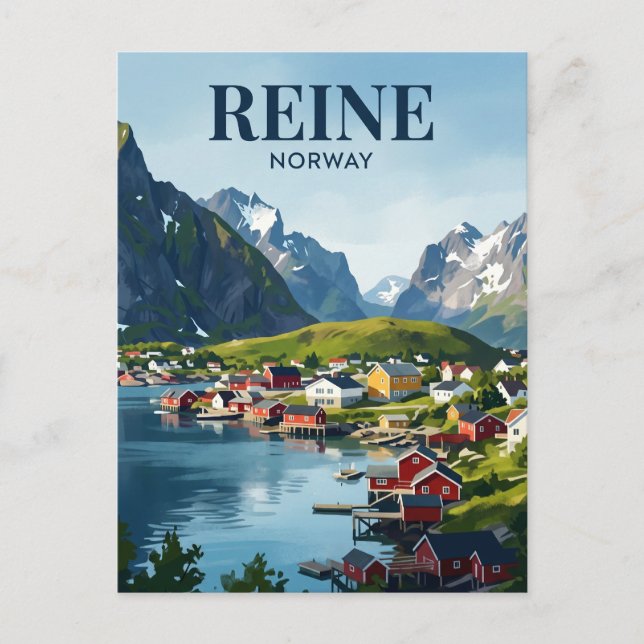 Reine Norwegen Postkarte (Vorderseite)