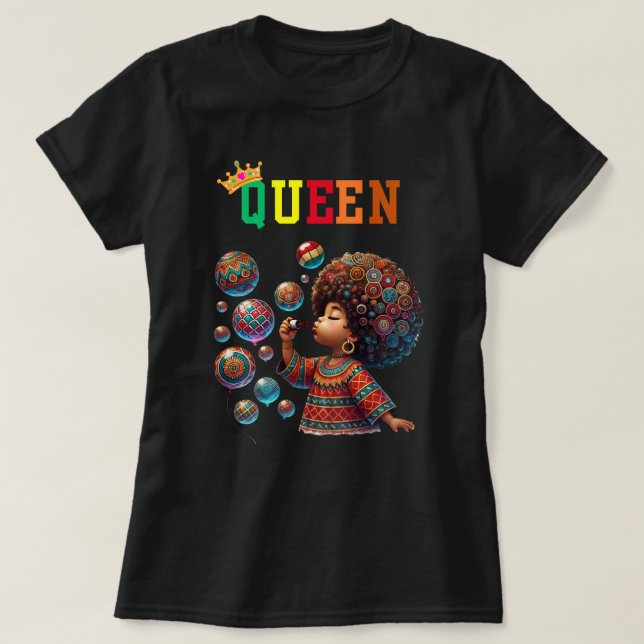Reine Nubienne : Découvrez le T-shirt féminin (Design devant)