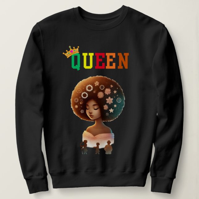Reine nubienne : Fro Sho sweatshirt féminine (Design devant)