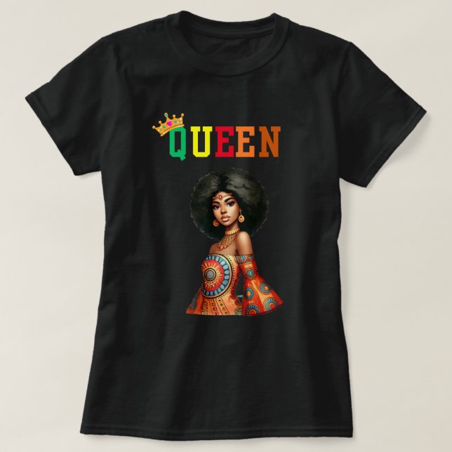 Reine Nubienne : T-shirt femme beauté (Design devant)