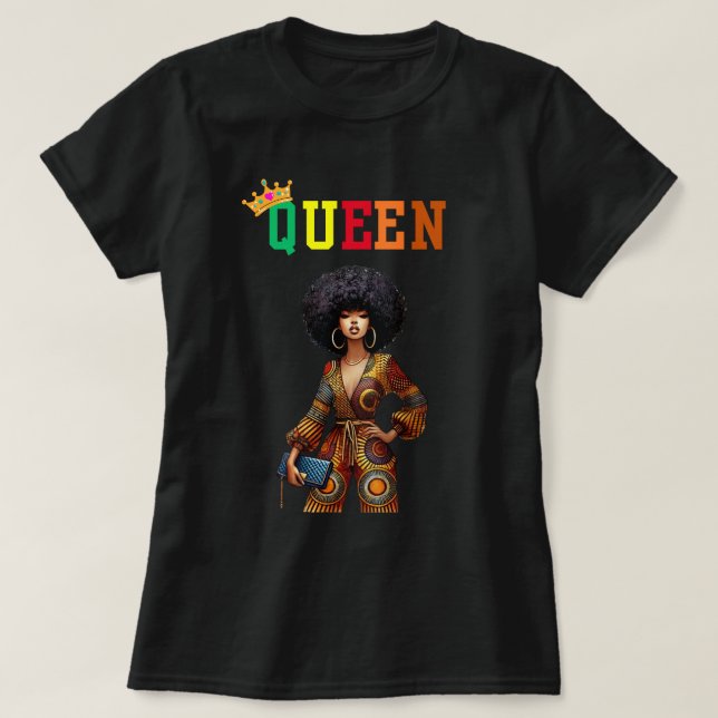 Reine nubienne : T-shirt femme élégance (Design devant)