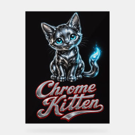Reine Perfektion Chrome Kitten Acrylschild