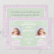 Reine Twin Pink-Schleifen auf Pink Mint Grün Karie