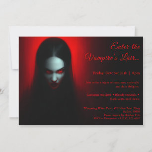 Reine Vampire - Invitation de la fête costumée d'H