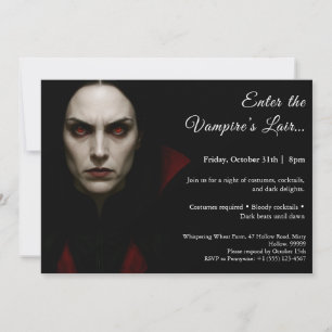 Reine Vampire - Invitation de la fête costumée d'H