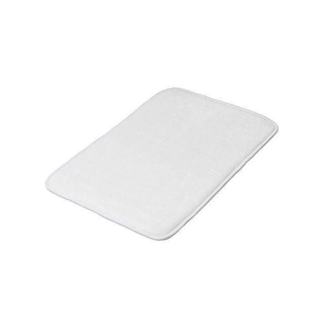 Reine weiße Farbe Badematte (Schrägansicht)