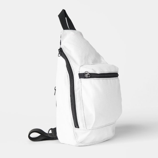 Reine weiße Farbe Crossbody Bag (Linke Seite)