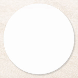 Reine weiße Farbe Runder Pappuntersetzer