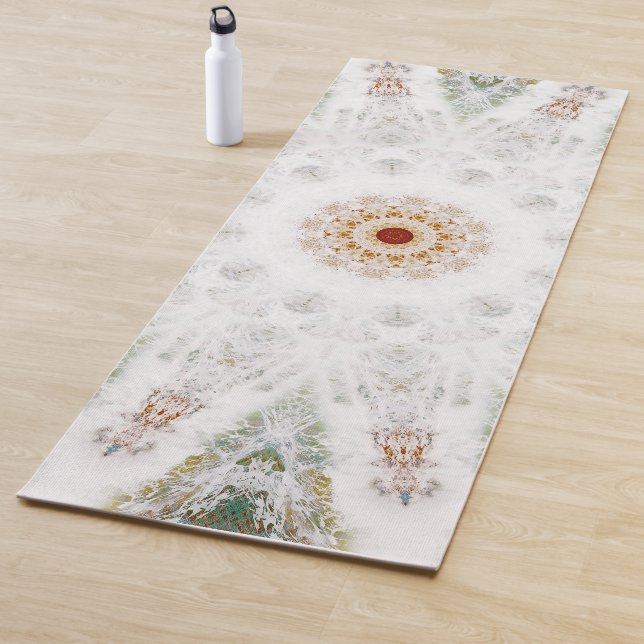 Reine weiße Mandala Yogamatte (Beispiel)
