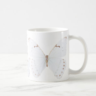 Reine weiße Schmetterlings-Tasse Kaffeetasse
