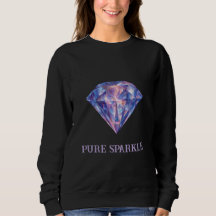 Reines Funkeln Minimalist Diamant Sweatshirt