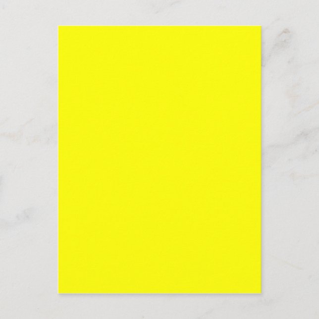 Reines Gelb - Neon Lemon Bright Template Blank Postkarte (Vorderseite)