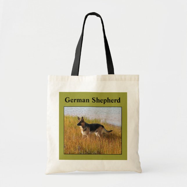 Reines gezüchtetes Schäferhund-Foto auf Tasche (Vorne)
