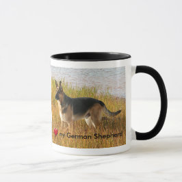 Reines gezüchtetes Schäferhund-Foto auf Tasse