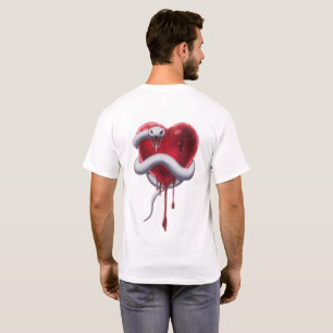 Reines Gift - Weiße Schlange und blutendes Herz T-Shirt