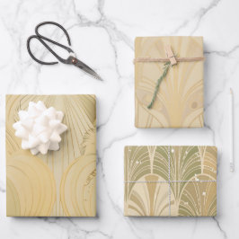 Reines Gold Geschenkpapier Set