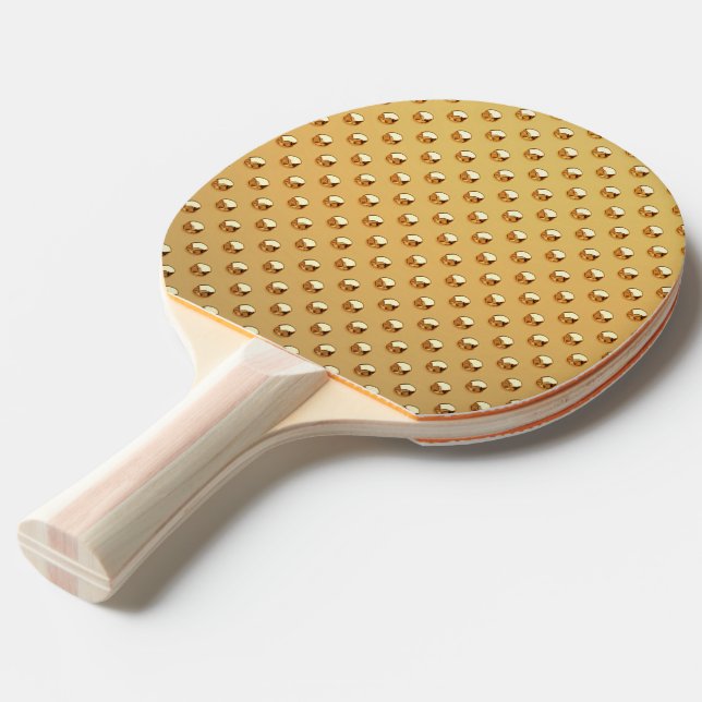 REINES GOLDmuster/goldene Perlen Tischtennis Schläger (Vorderseite)