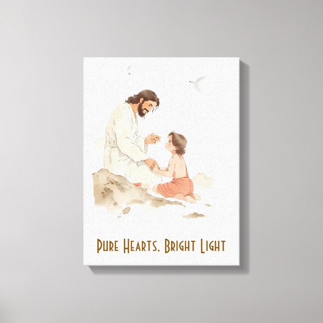 Reines Herz, helles Licht Leinwanddruck (Vorderseite)