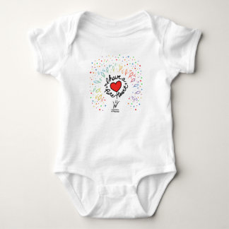 Reines Herz-Konfetti-Weisheit Baby Strampler