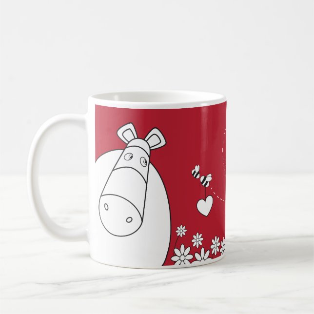 Reines Impossimals® - romantisches Rot Kaffeetasse (Links)
