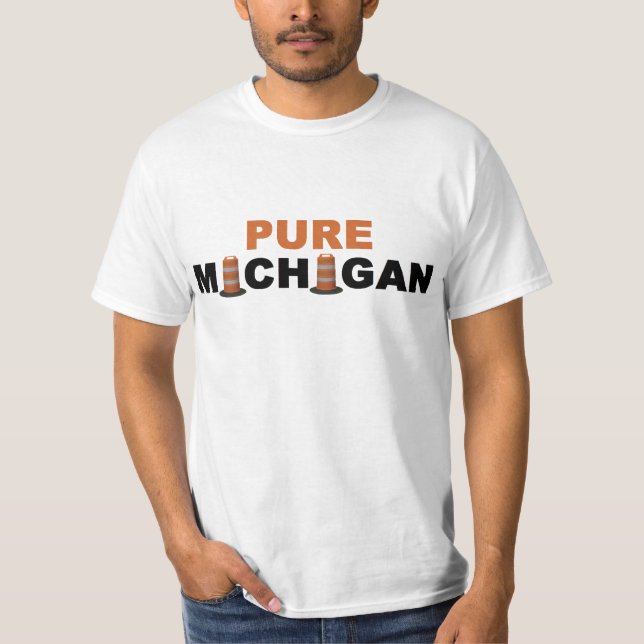Reines Michigan: Straßenbau T-Shirt (Vorderseite)
