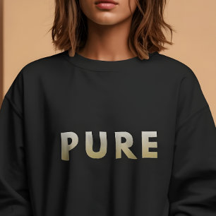 reines minimalist-Shirt mit goldener Typografie Sweatshirt