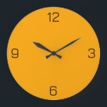 Reines Orange FFA500 Farbe mit der Option "Name hi Große Wanduhr<br><div class="desc">Fügen Sie einen Namen, Initialen oder Text hinzu, oder behielt Sie die Farbe alleine. Farbkoordinaten mit anderen Elementen des Ladens basierend auf dem Namen und dem HEX-Code (sechsstellige Hex-Triole). Verwenden Sie diesen Code, um andere Elemente zu mischen, zu ergänzen und anzupassen, um diese zu ergänzen oder um anderen Auflistungen hinzuzufügen....</div>
