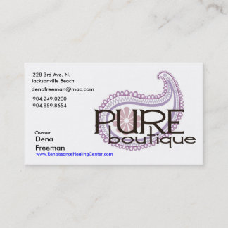 Reines Paisley-Logo, Dena Freeman, 3. Allee 228. Visitenkarte