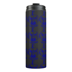 Reines Power Bodybuilding Grafik - Silhouette Fitn Thermosbecher