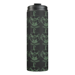 Reines Power Bodybuilding Grafik - Silhouette Fitn Thermosbecher