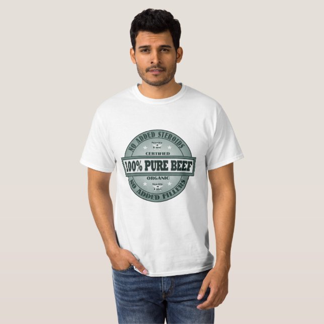 Reines Rindfleisch ganz natürlich T-Shirt (Vorne ganz)