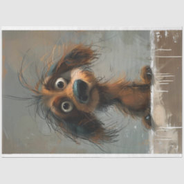 Reinigen Sie die Dackel Dog Decoupage Seidenpapier