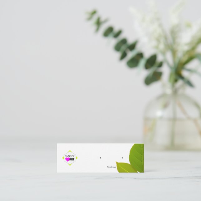 Reinigen Sie die Ohrensichtkarten. Mini Visitenkarte (Stehend Vorderseite)