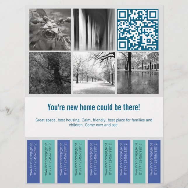 Reinigen Sie die quadratischen Flyer-Bilder aus Flyer (Vorne)