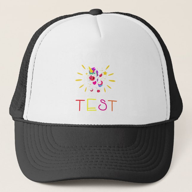 Reinigen Sie die Testabbbing Unicorn Geschenke Män Truckerkappe (Vorderseite)