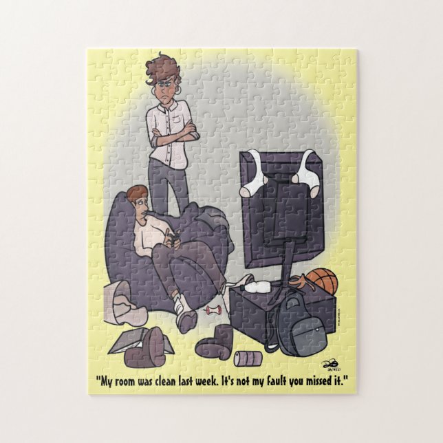 Reinigen Sie Ihr Jigsaw-Puzzle-Zimmer (Vertikal)