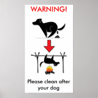 Reinigen Sie nach Ihrem Hund! KEIN HUND KACKE bitt