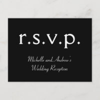 Reinigen Sie "r.s.v.p." Postkarte