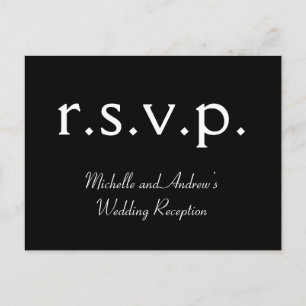 Reinigen Sie "r.s.v.p." Postkarte