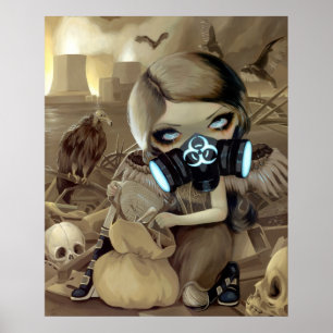 Reiniger KUNST-DRUCK-Cyberpunk goth Geierfee Poster