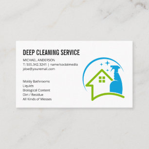 ReinigSpray House Cleaner Services Business C Visitenkarte