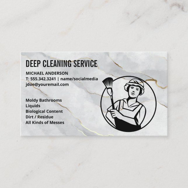 ReinigSpray | Maid Cleaner-Logo Visitenkarte (Vorderseite)